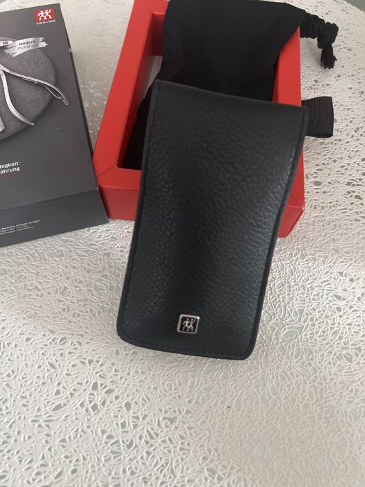 Zwilling Set Accesorii 3,4,5 piese manichiură Twinox etui piele neagra