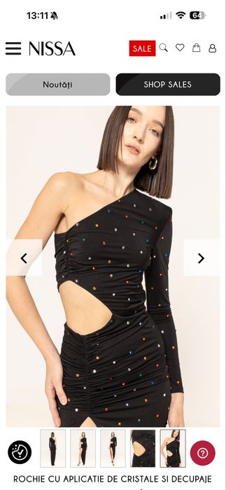 Rochie Nissa cu strasuri