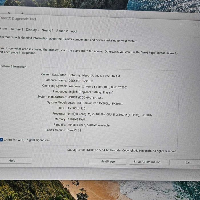 Asus Tuf i5 10Th Gen 1650 6Gb / Amanet Cashbook Galati