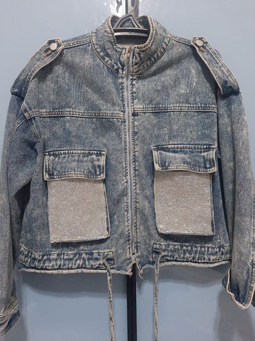 Куртка с пухом белый