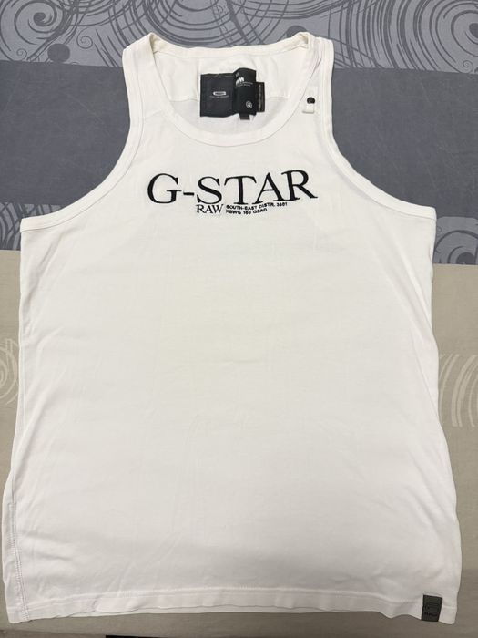 Бял мъжки потник на G-star
