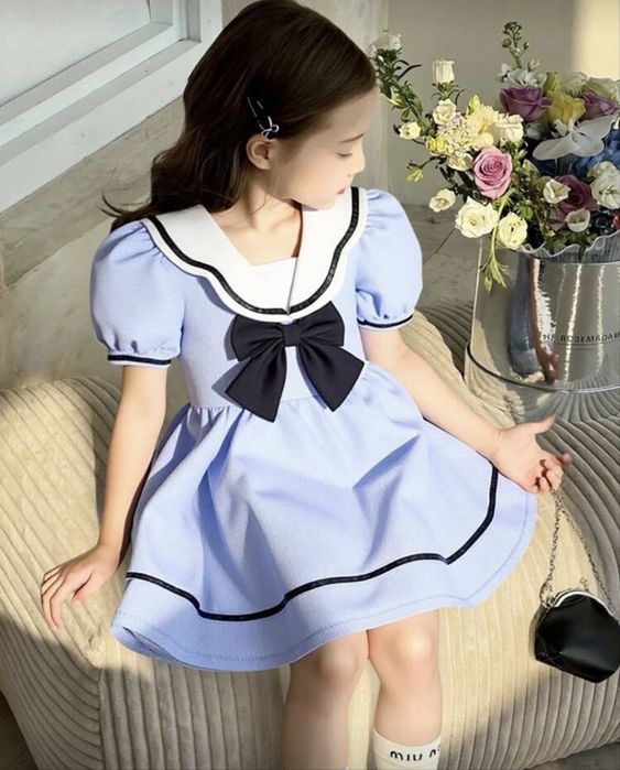 Синя детска рокля