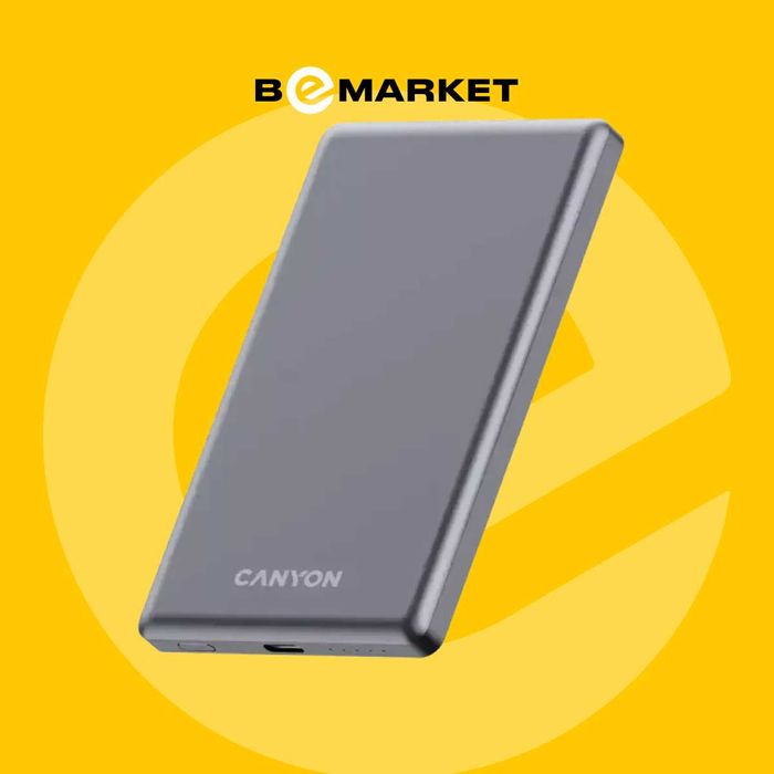 Портативный аккумулятор CANYON OnPower 505 slim 5000 mAh Dark Grey