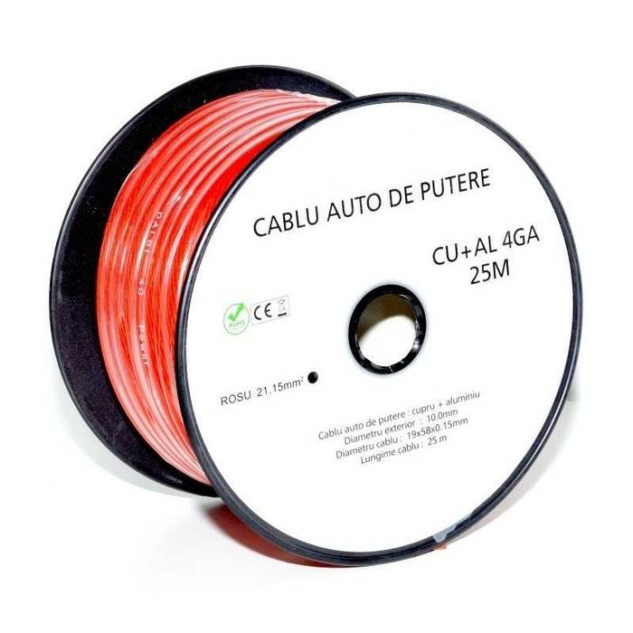 CABLU AUTO PUTERE 4GA Cablu Putere Cablu Statie Auto Cablu Subwoofer