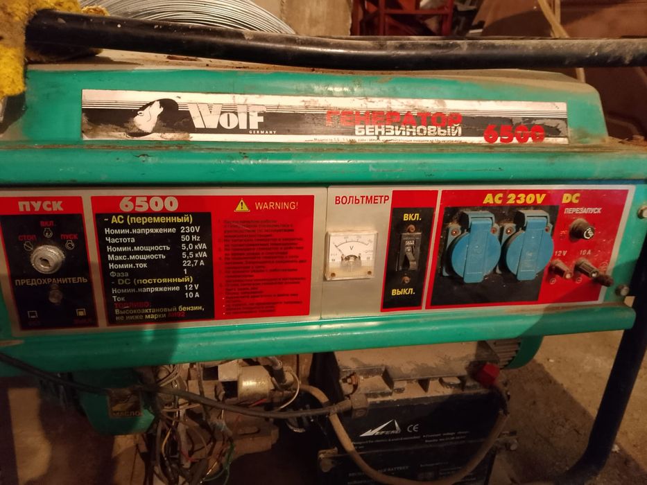 Бензиновый генератор Wolf 6500
