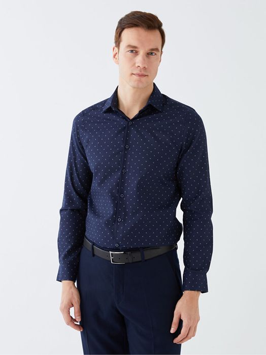 Рубашка мужская с длинным рукавом