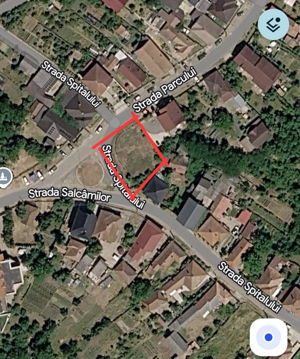 Teren intravilan 434 mp, front la două străzi, toate utilitățile, Jibou – Str. Spitalului”