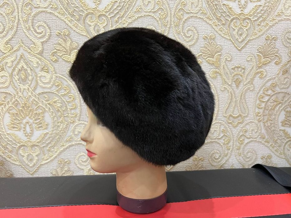 Норковая шапка беретка