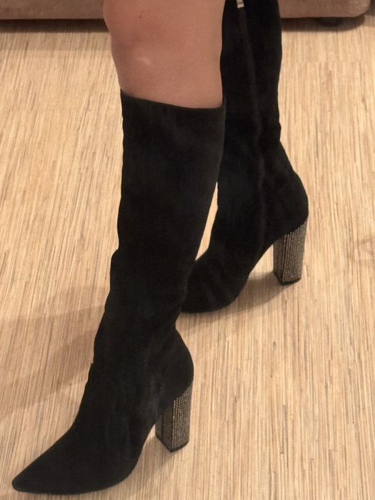 Замшевые сапоги 39 размер