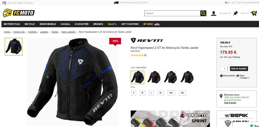 Revit Jacket Hyperspeed 2 GT Air размер M