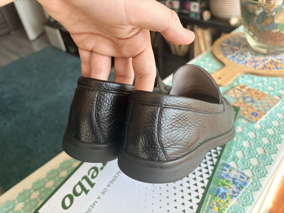 Mocasini bărbați Marelbo (Cod 980-1 Negru), Piele Naturală, Mărimea 41 - Ca Noi