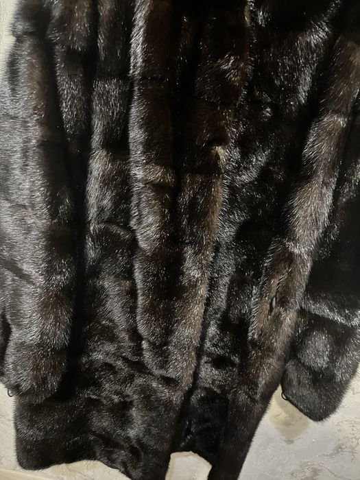 Шуба норковая, коричневая