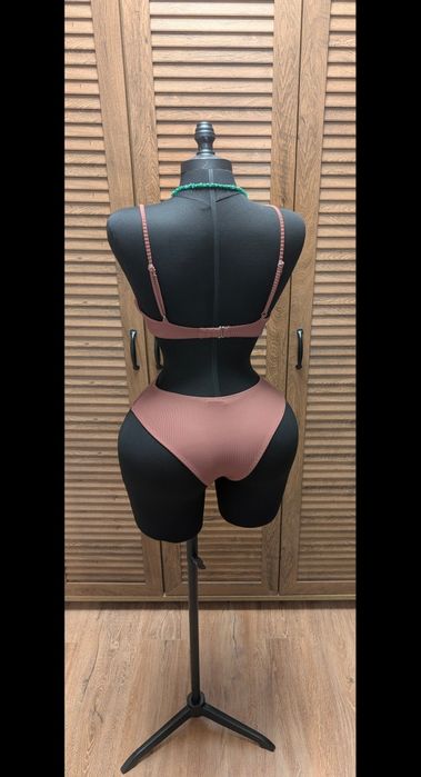 Costum de baie două piese – nuanță terracotta / maro cărămiziu