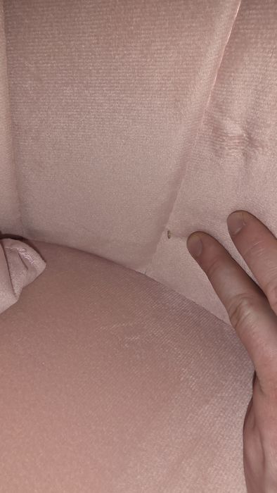 Scaun catifea roz rotativ