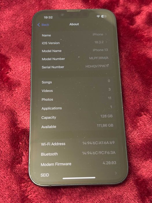 Vand IPhone 13 128GB