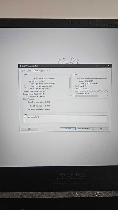 Asus tuff stare foarte buna