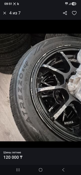 Продам комплект летних шин на дисках