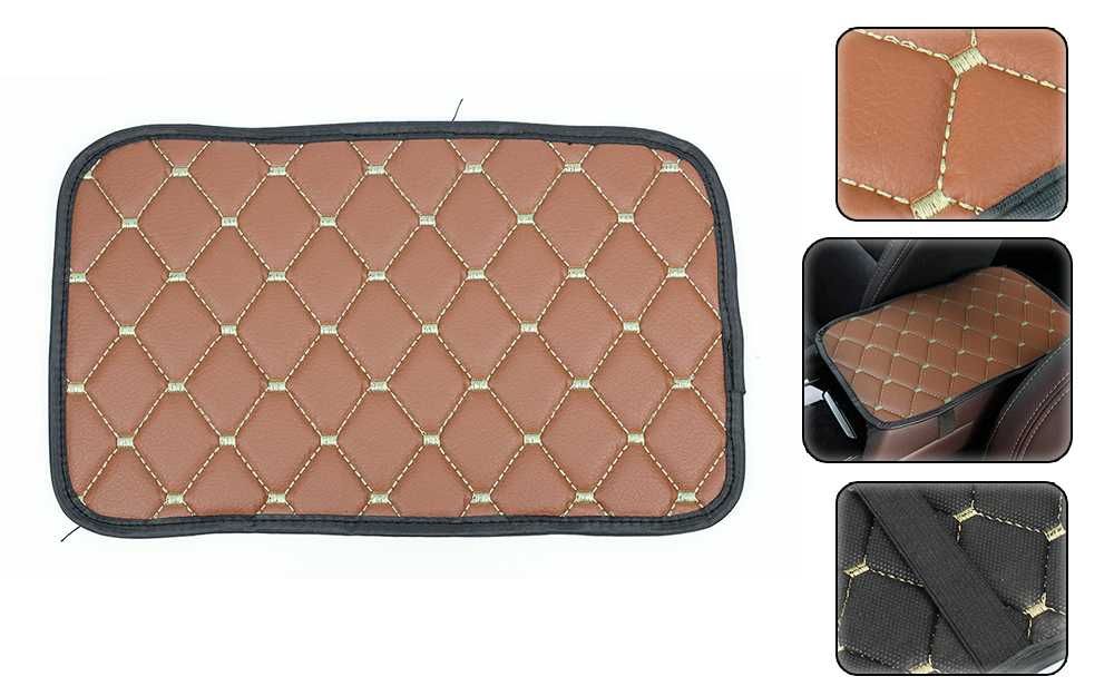 Подлакътник протектор – кожен, капитониран (кафяв с бежов конец)