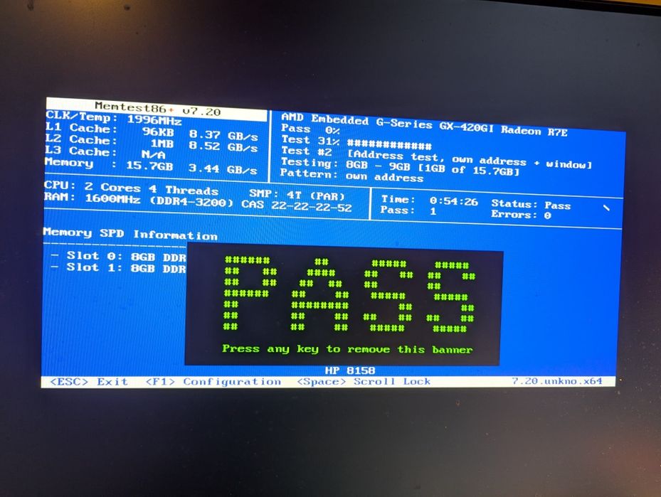 Ram DDR4 2x8gb (16GB) 3200MHz