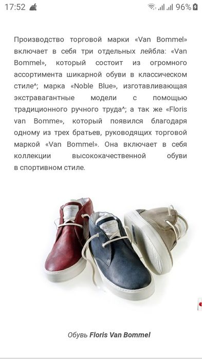 Мужские брендовые ботинки Floris van Bommel