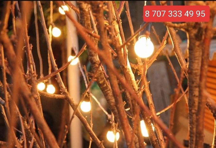 Гирлянды в Алматы, ретро гирлянды, освящение