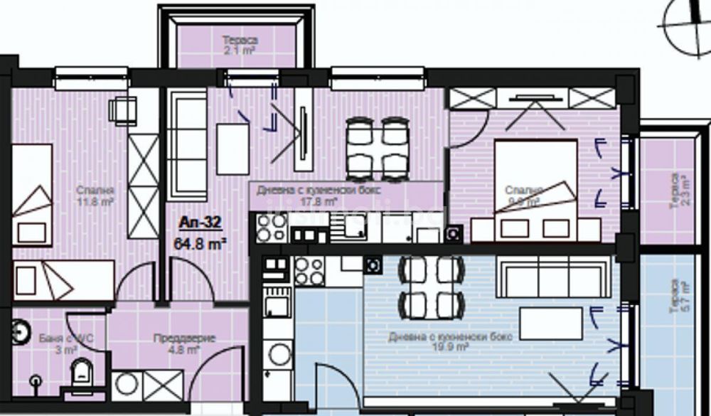 Продава се Тристаен апартамент в София, Малинова долина - 74 кв.м за 1791 €/кв.м - Снимка #10