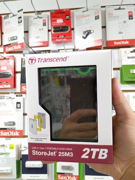 Новый внешний жёсткий диск Хард Transcend 1/2/4TB гарантия + доставка.