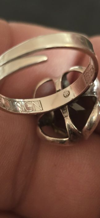 Bengt Hallberg inel argint Quartz fumuriu