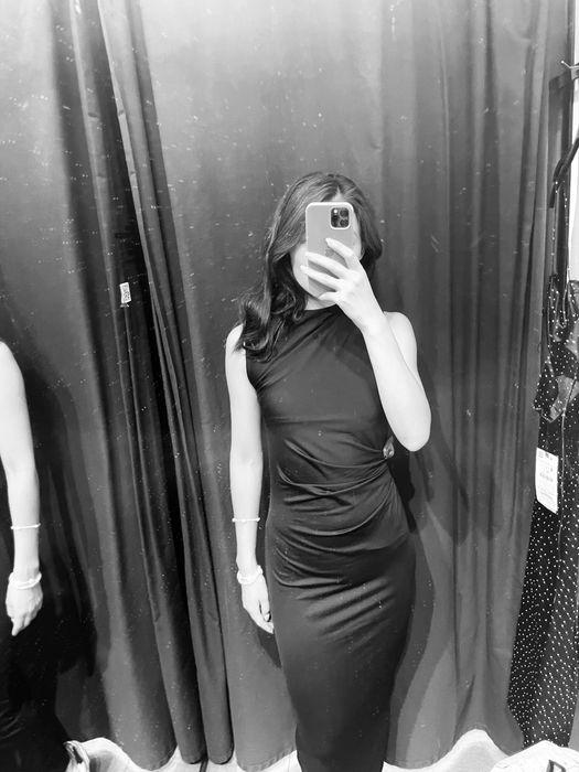 Платье Zara черное облигающее