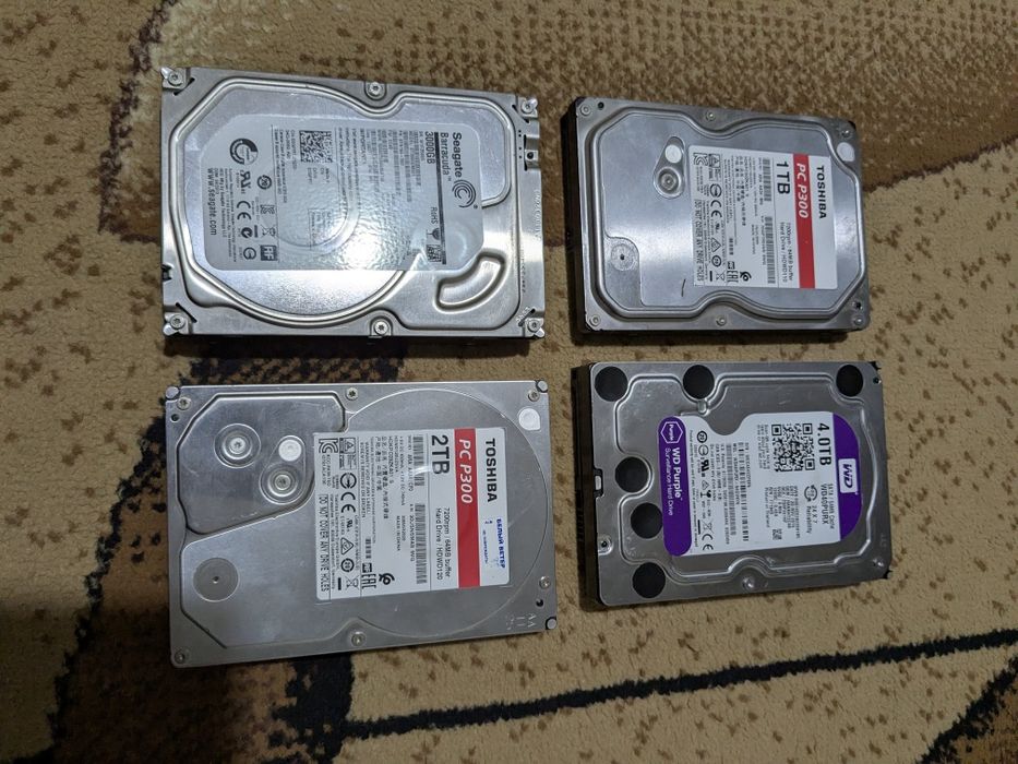 Жёсткие диски объемом 1Tb/2Tb/3Tb/4Tb