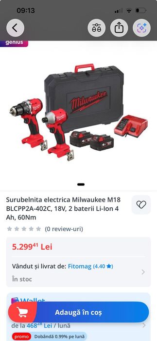 Cheie impact și filetantă Milwaukee