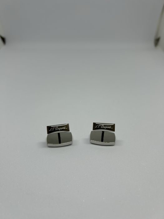 S.T. Dupont Butoni/Cufflinks Etiquette Black Alligator originali