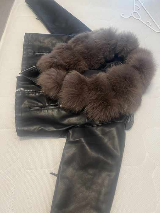 Haine de blana de vulpe naturala