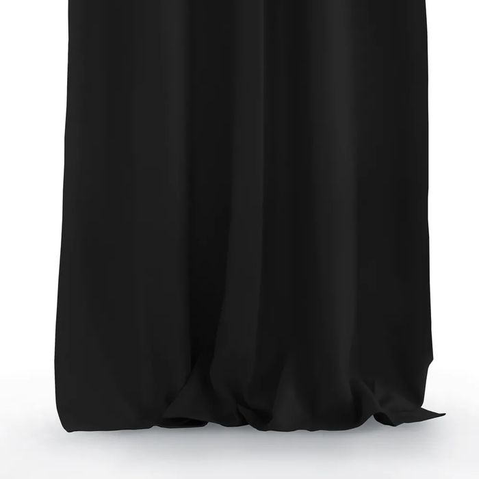 Draperii din catifea neagra cu inele - 2 bucati