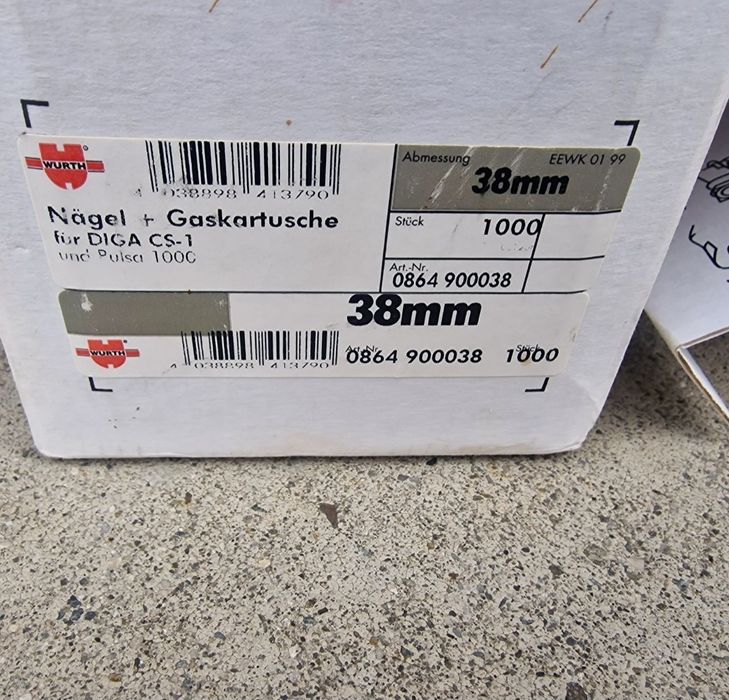 Cuie pentru pistol puscat cuie 38 mm Wurth /Hilti Professional