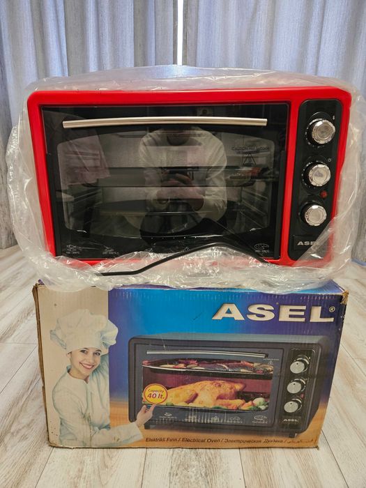 Cuptor Electric ASEL AL AF 0123, 650W, 40 litri, Roșu