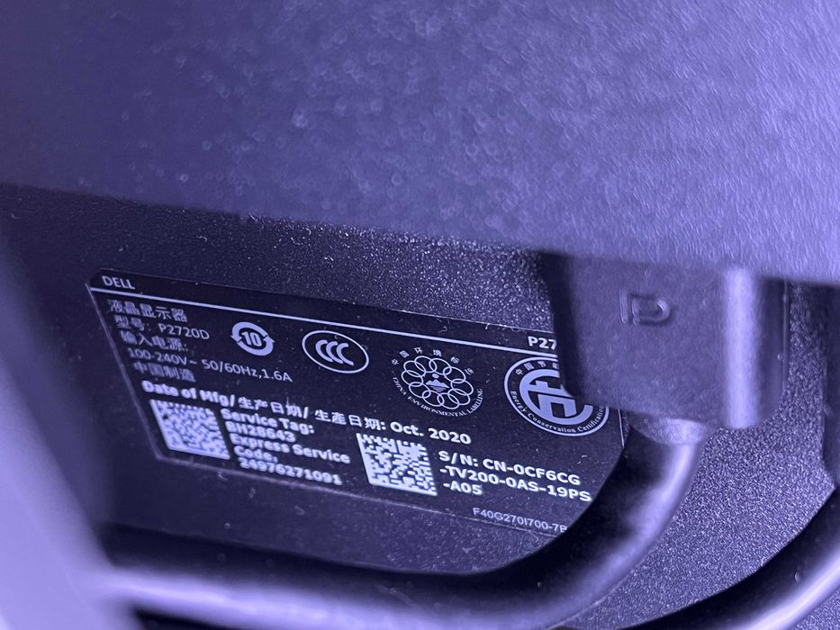 Monitor LED DELL P2720D 27 inch 8 ms Negru 60 Hz 2k