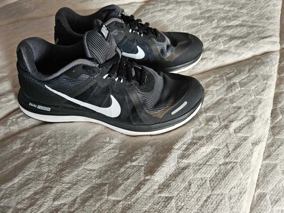 Nike, Спортни обувки Dual Fusion X 2 за бягане, Тъмносив