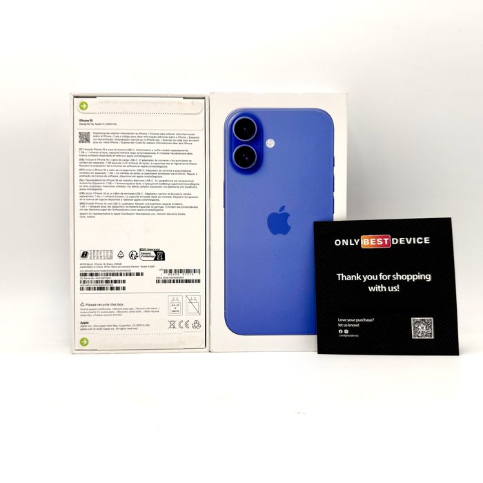 iPhone 16 256GB Blue si Black