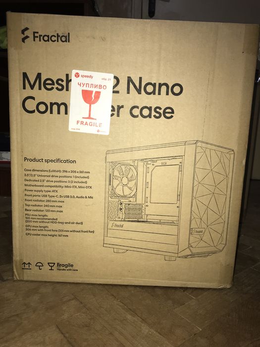 Кутия за компютър Fractal design Meshify nano2 ITX