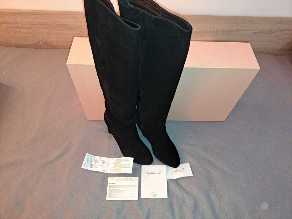 Дамски ботуши CRISTHELEN B-естествен велур