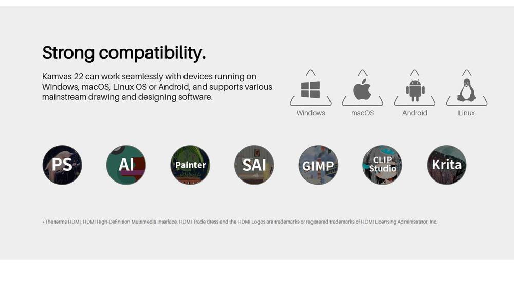 Tableta grafica "22 inch Huion Kamwas Usb tip c cu stilou