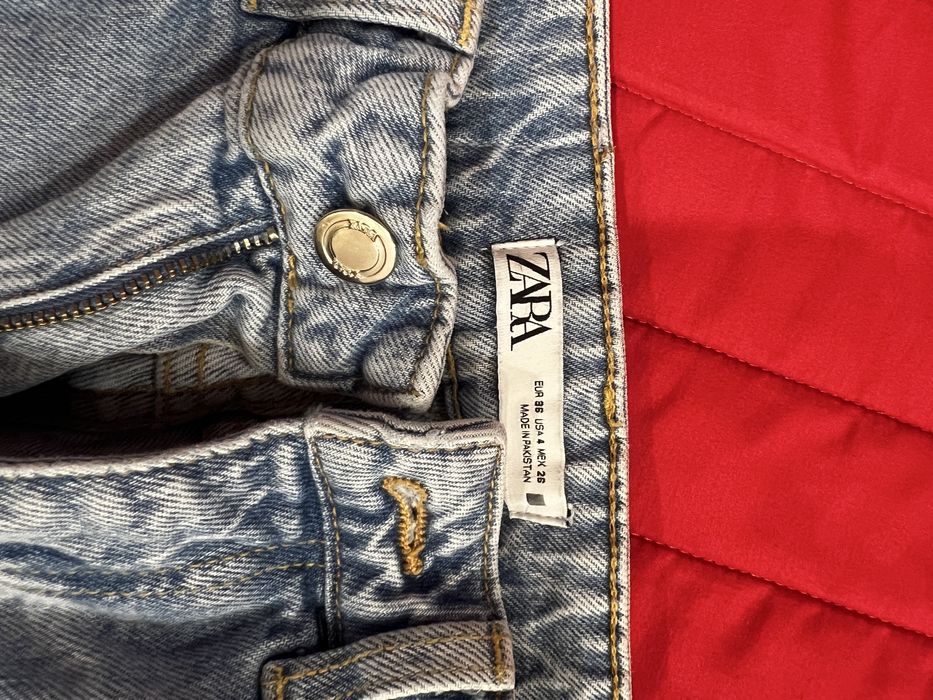 Джинсы zara голубые 36 р.