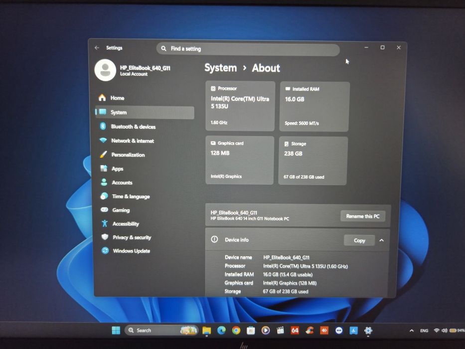 Продавам нов HP EliteBook 640 G11