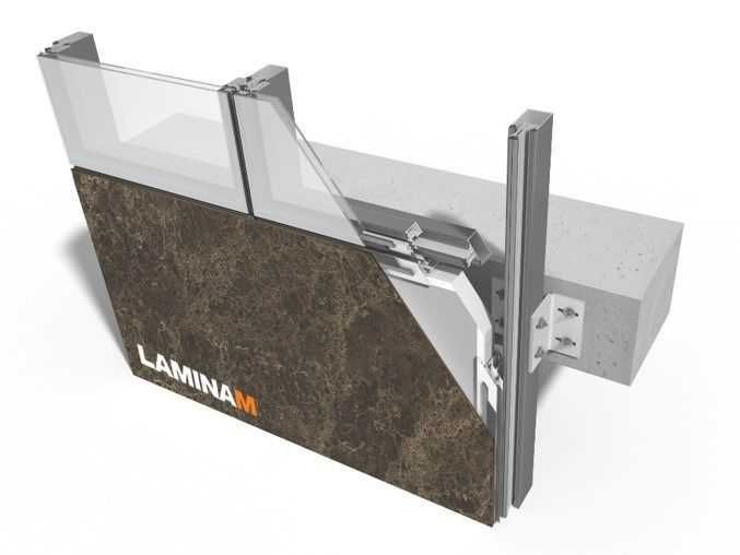 Laminam montaj va ustanovka, fasad montaj laminam alyukabond travertin