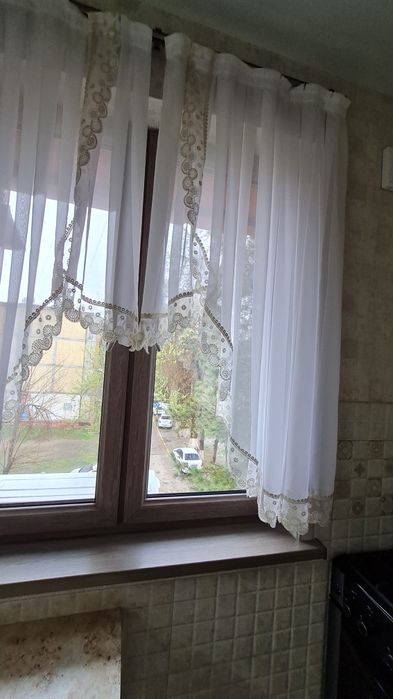 Занавески из органзы с прошвой