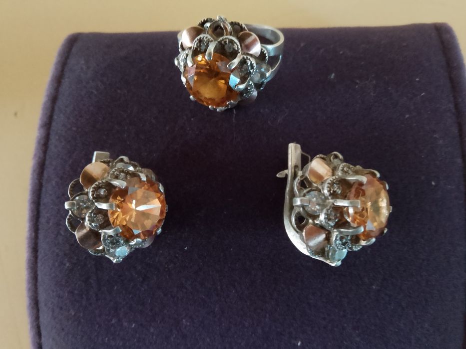 Набор  ЗОЛОТО с серебром 925