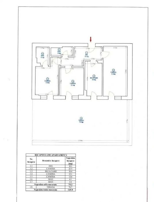 Apartament 3 Camere cu Terasa Mobilat Utilat Sector 3 | Metrou 12 min