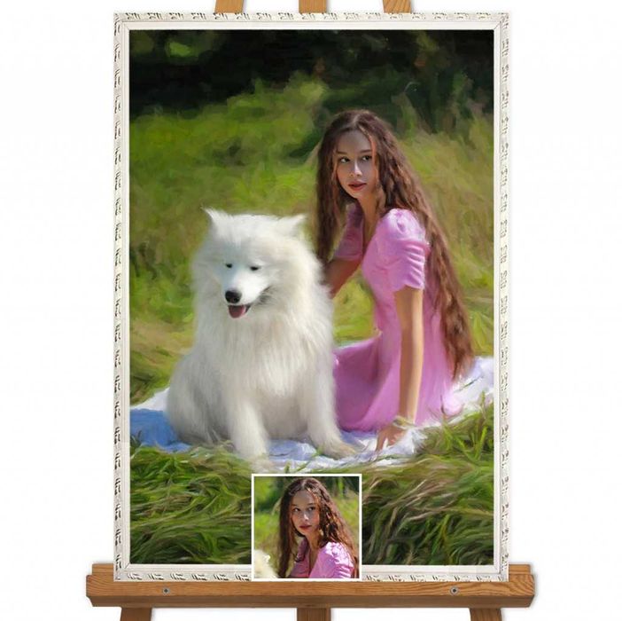 Cadoul ideal pentru cei dragi,pictura portret dupa poza