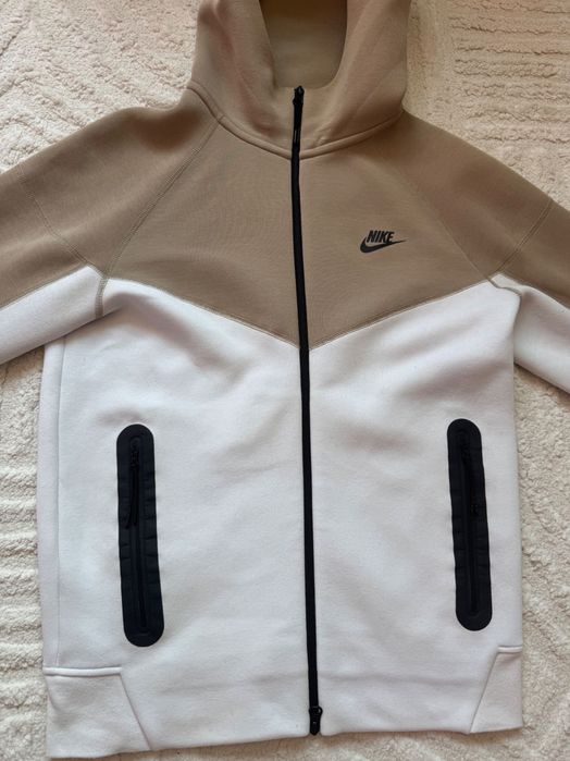 Nike tech fleece кафяво-бял